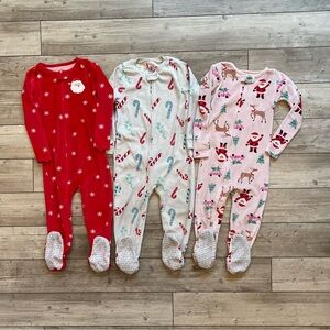 Carter's | Holiday Footie Pajamas | Size: 3T | Bundle: Set of 3